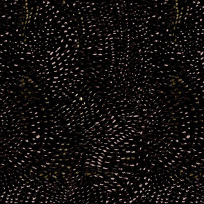 watercolor dots - brown on black