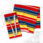 Abigail Anne: Horizontal in Dark Blue,Yellow,White and Red