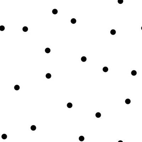 Random Confetti Dot Pattern | Black on White