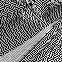 2" Greek Key Pattern | Black and White Collection