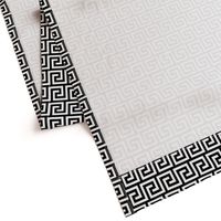 2" Greek Key Pattern | Black and White Collection