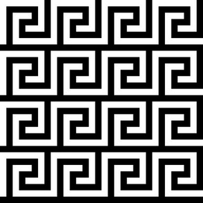 2" Greek Key Pattern | Black and White Collection