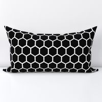 1" Honeycomb Hexagon Pattern | Black and White Collection