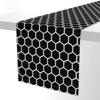 1" Honeycomb Hexagon Pattern | Black and White Collection