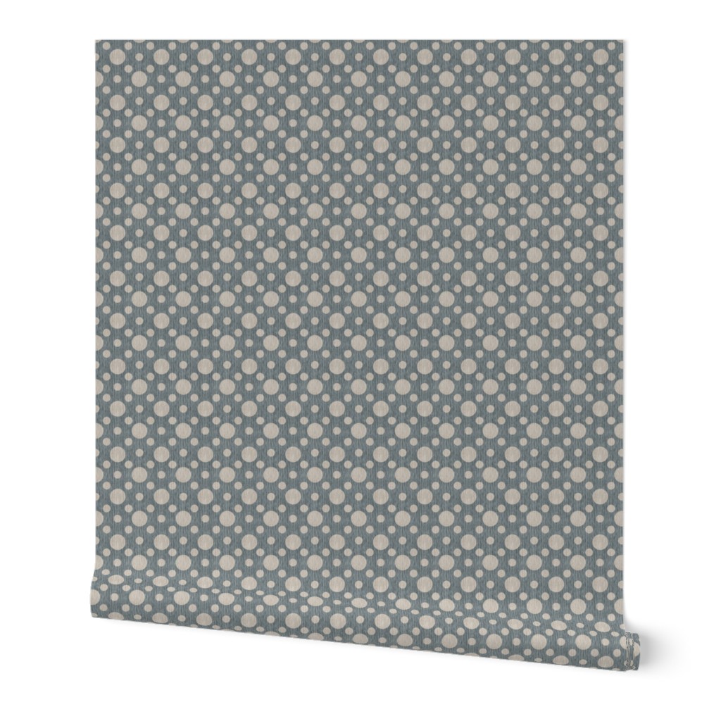 French linen bubbles - Antique Blue