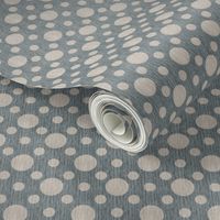 French linen bubbles - Antique Blue