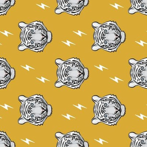 white tiger - mustard with bolts (90) C18BS
