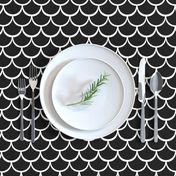 2" Fish Scale Pattern | Black and White Collection