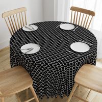 2" Fish Scale Pattern | Black and White Collection