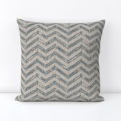 French Shabby ZigZag - Antique Blue