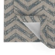 French Shabby ZigZag - Antique Blue