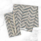 French Shabby ZigZag - Antique Blue