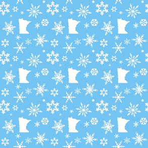 Minnesota Snowflakes Blue