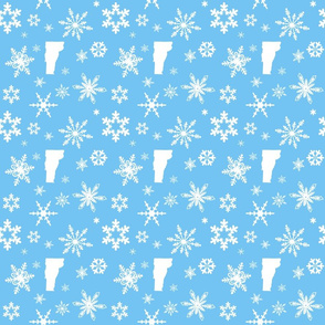 Vermont Snowflakes Blue