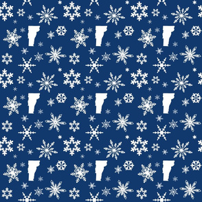 Vermont Snowflakes Dark Blue