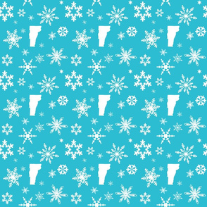 Vermont Snowflakes Teal