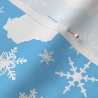 Wisconsin Snowflakes Blue