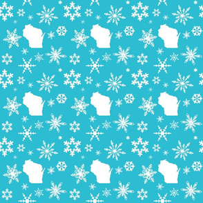 Wisconsin Snowflakes Teal