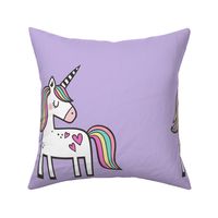 Unicorn & Hearts Rainbow Pillow Plush Plushie Softie Cut & Sew