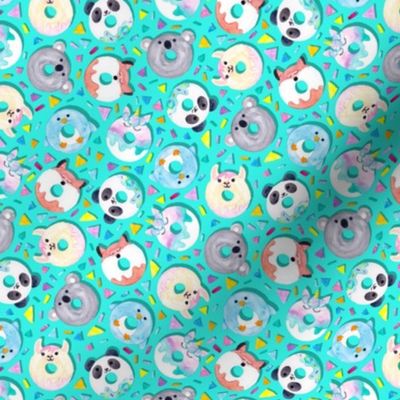 Animal Donut Confetti (Aqua)