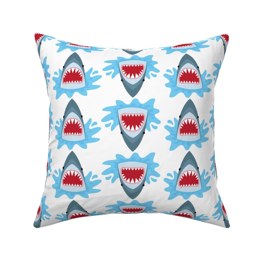 Shark Sharks Pattern Red Mouth