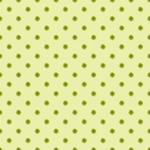 Green on green polka dot