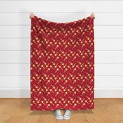 Leg Lamp Christmas Pattern Dots Red Retro