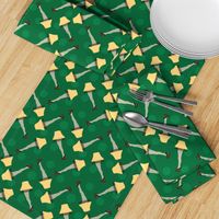 Leg Lamp Christmas Pattern Dots Green Retro