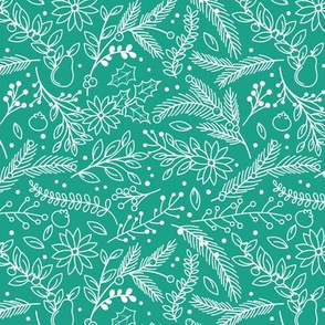 Pretty Holiday Fabric - Arcadia Green