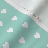 Tiny White Hearts (mint) – Baby Girl Nursery