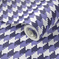 purple lavender white houndstooth full size