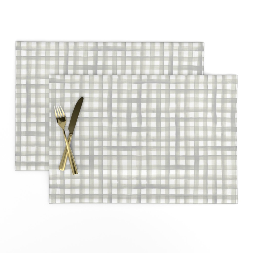 watercolor plaid-soft gray sage