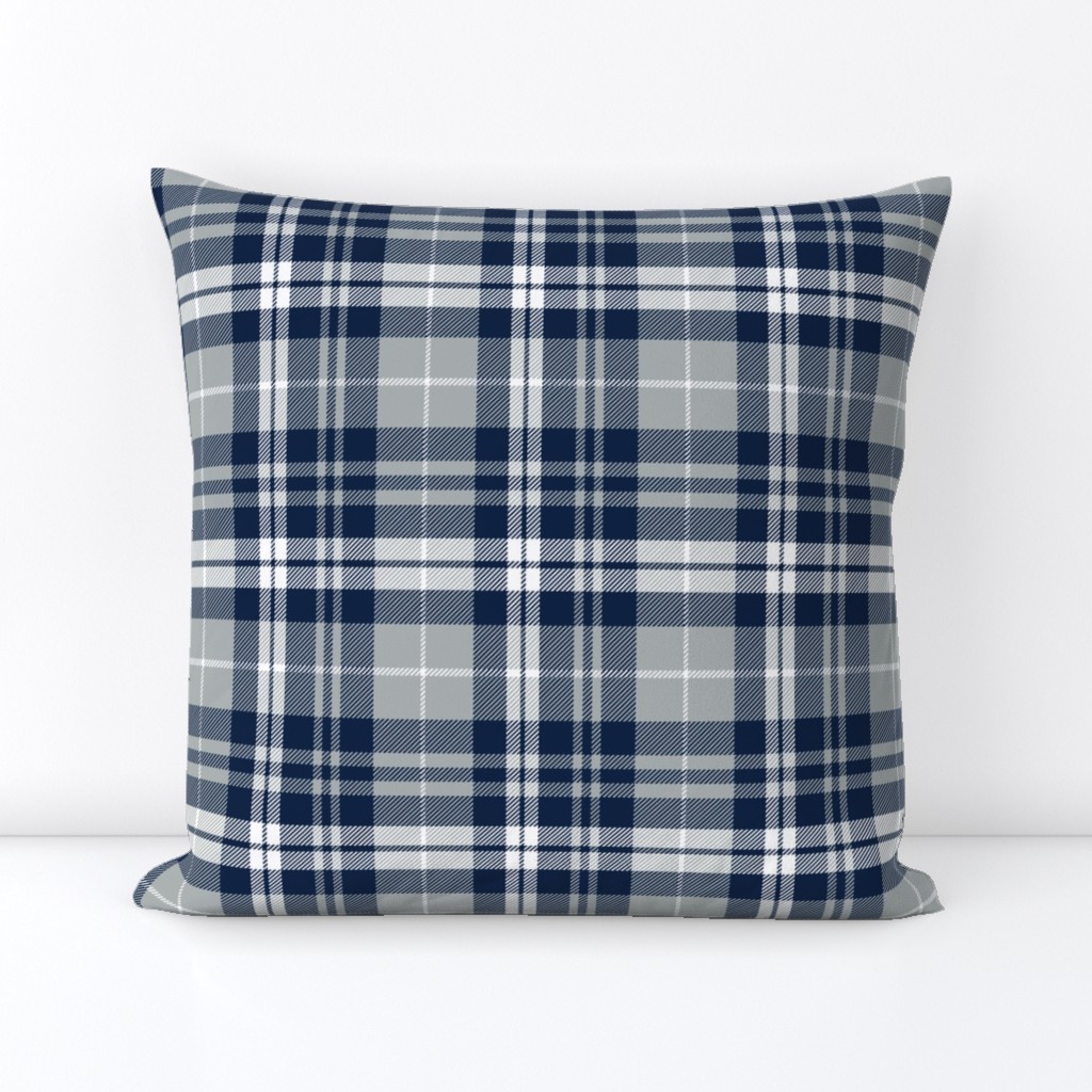 fall plaid || navy, grey, white