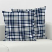 fall plaid || navy, grey, white