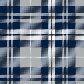 fall plaid || navy, grey, white