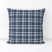 (small scale) fall plaid || navy, grey, white