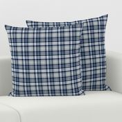 (small scale) fall plaid || navy, grey, white