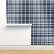 (small scale) fall plaid || navy, grey, white