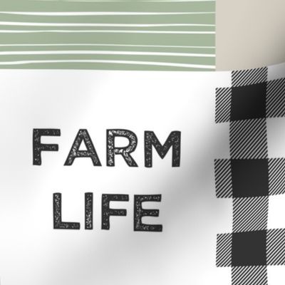 farm life - light sage green and tan (solid)  C18BS 