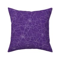 Spooky Halloween Spiderweb on Purple