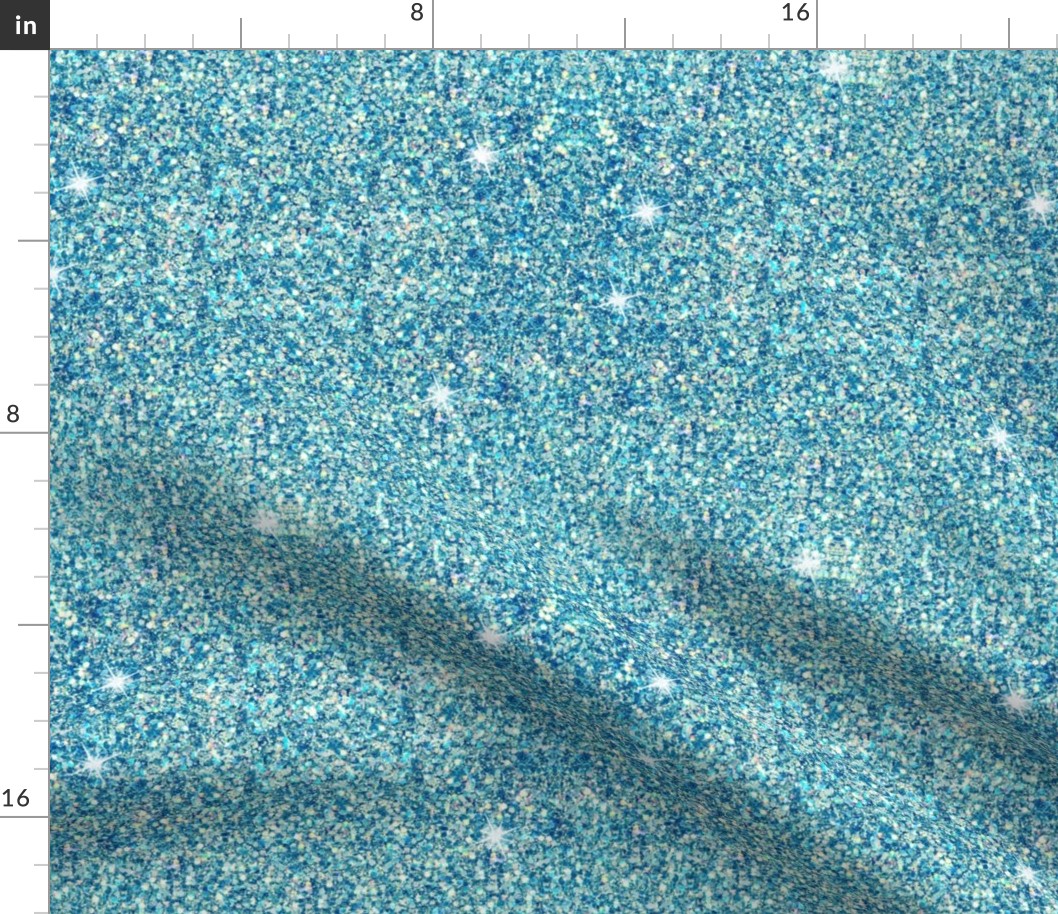 Aqua mermaid faux glitter sparkles