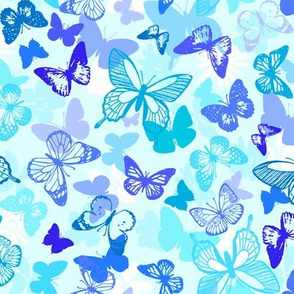 29 Packed Butterflies blue