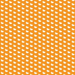 Angry Duck in Orange and White | 1" Repeat