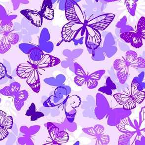 29 Packed Butterflies Purple