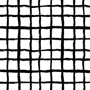 LARGE - grid (2) simple black and white classic design 