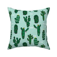 LARGE - christmas cactus // cute xmas holiday cacti fabric cute cactus fabrics