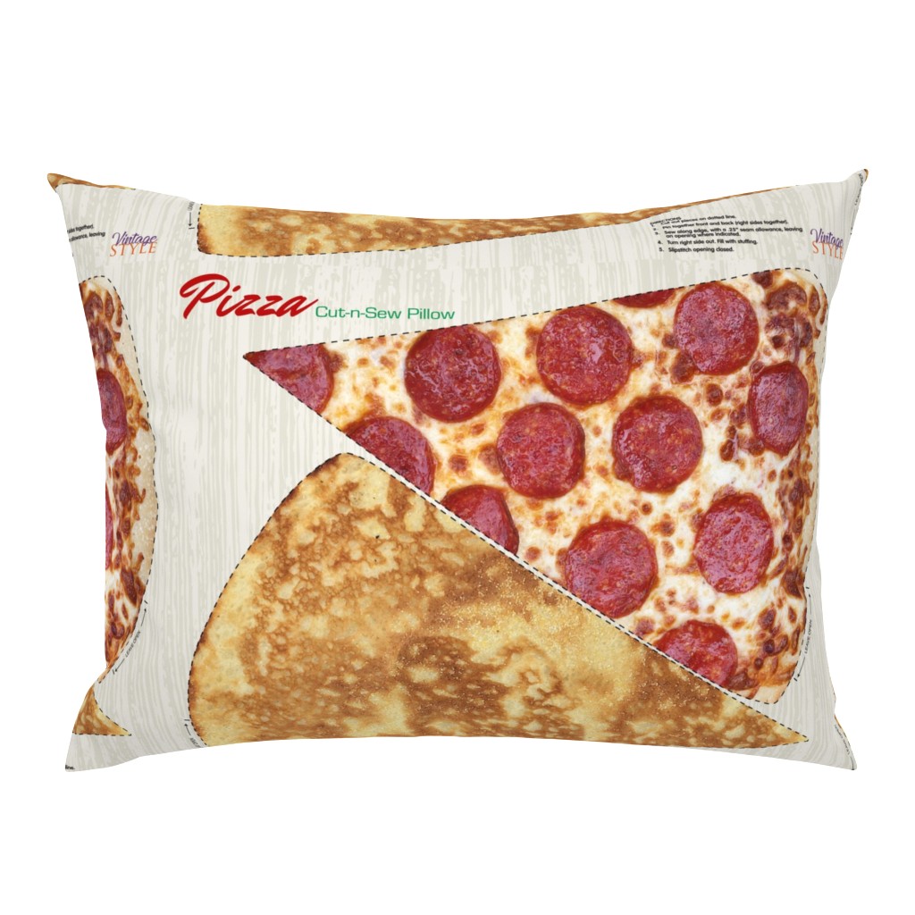 Pizza Pillow Cut and Sew Panel