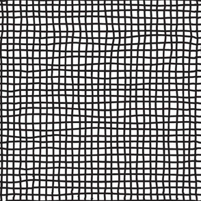 Thin Criss Crossing Lines Pattern | Black and White Collection