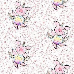 Unicorn piggies n pink diamonds pigs