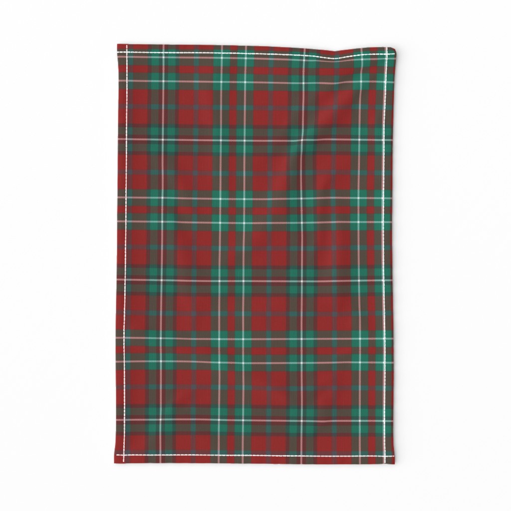 Red Gray Black Green Holiday Plaid